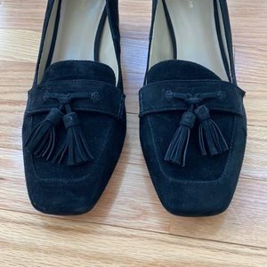 Ann Taylor Suede block heel with Tassel.